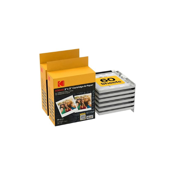 KODAK 4PASS 3x3” Cartridge Refill, 60 Sheets, Mini 3 & Mini Shot 3