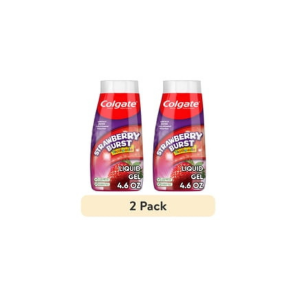 (2 pack) Colgate Kids Fluoride Toothpaste, Strawberry Burst, 4.6 oz
