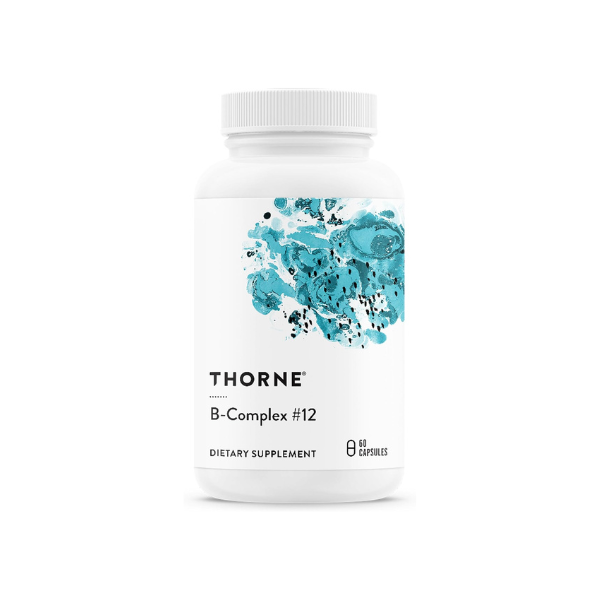 THORNE B-Complex #12, 8 Active B Vitamins & Choline, 60 Capsules