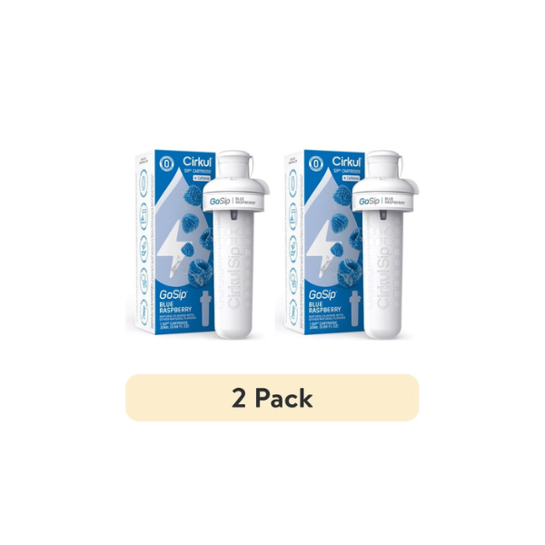 (2 pack) Cirkul GoSip Blue Raspberry Flavor Cartridge, Drink Mix, 1-Pack