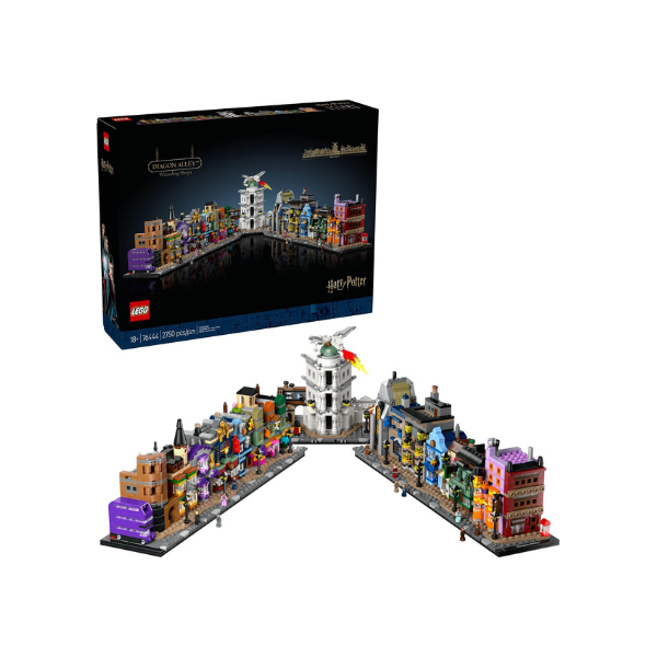 LEGO Harry Potter Diagon Alley Wizarding Shops Building Set for Adults - Collectible Kit for Harry Potter Fans with 12 Microfigures - Gift Idea for Men, Women, Fans - 76444