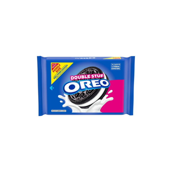 (3 pack) OREO Double Stuf Chocolate Sandwich Cookies, Family Size, 18.71 oz