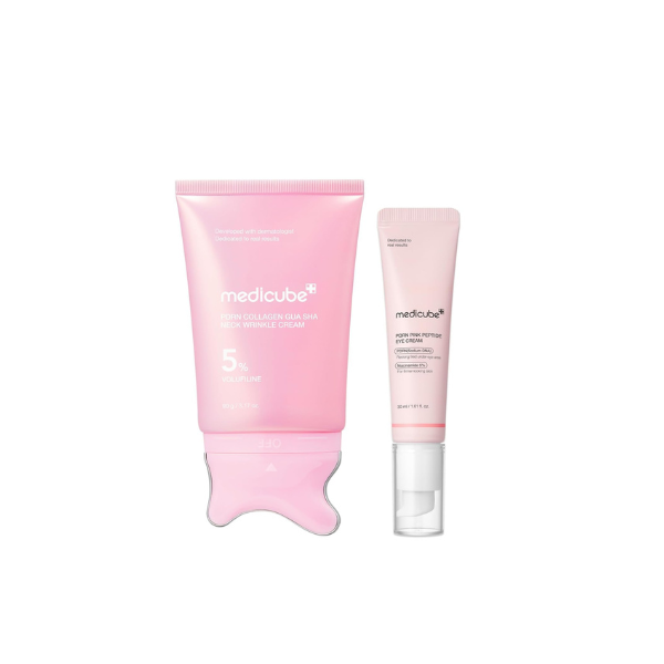 medicube PDRN Lift & Firm Duo - PDRN Gua Sha Wrinkle Cream and Eye Cream