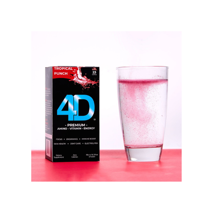 4D Clean Energy Premium Dietary Supplement, Tropical Fruit Punch, 25 ct.