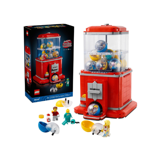 LEGO Ideas Minifigure Vending Machine Building Set for Adults - Creative Office Decor or Home Book Shelf Display - Capsule Dispensing Toy - Nostalgic Gift for Men and Women, 18+ - 21358