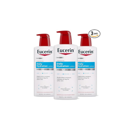 Eucerin Daily Hydration Lotion, Multipack, 3 x 16.9 Fl OZ