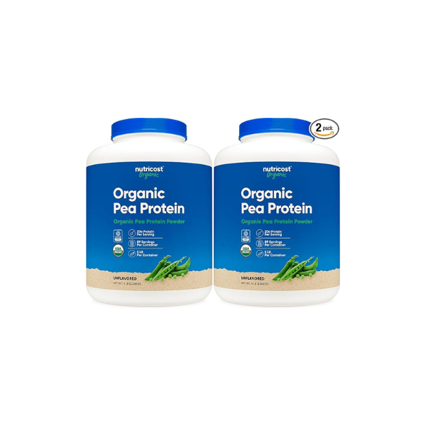 Nutricost Organic Pea Protein Isolate Powder (5LBS) (Pack of 2)