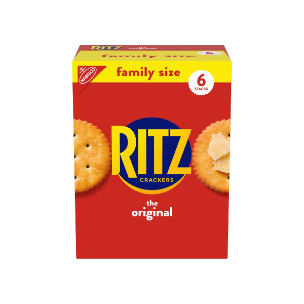 RITZ Original Crackers, Snacks for Kids and Adults, Lunch Snacks, Family Size, 20.5 oz