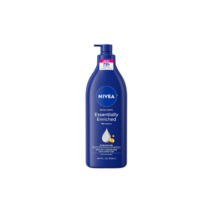 NIVEA Essentially Enriched Body Lotion, Very Dry Skin, Almond Oil, 16.9 Oz