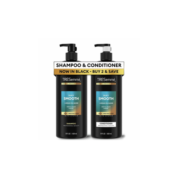 Tresemme Silky & Smooth Anti-Frizz Shampoo & Conditioner Frizzy Hair, 28 Fl oz 2 Pack