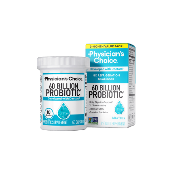 Physician’s Choice 60 Billion Probiotic, for Women & Men, 60 Count, Digestive & Gut Health