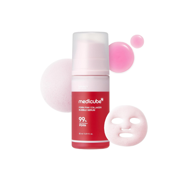 medicube PDRN Pink Collagen Bubble Serum - Bubble-to-Glow Firming Care