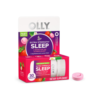 OLLY Extra Strength Sleep Fast Dissolve Tablets, 5mg Melatonin - 30ct