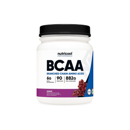 Nutricost BCAA Powder (Grape) 90 Servings, Optimal 2:1:1 Ratio, GMO-Free