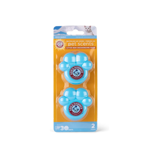 Arm & Hammer, Cat Litter Deodorizer, Litter Box Pods, Fresh Breeze, 2 Pack