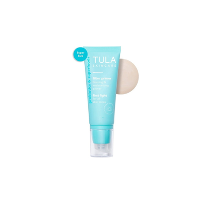 TULA Skin Care Face Filter Blurring and Moisturizing Primer - Supersize First Light, 2.02fl oz