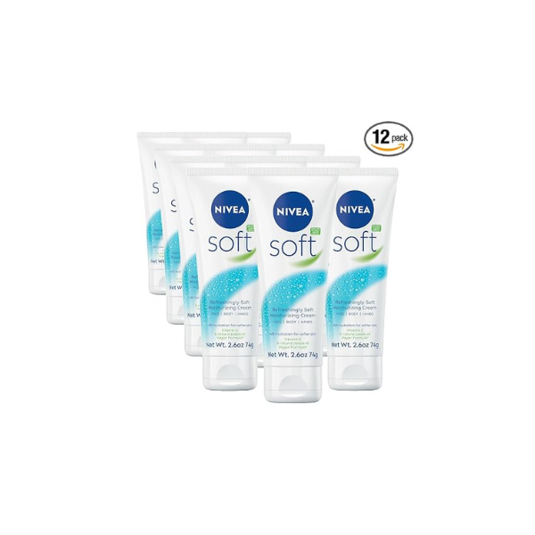 NIVEA Soft Refreshingly Soft Moisturizing Cream, Multipack, 2.6 Ounce (Pack of 12)