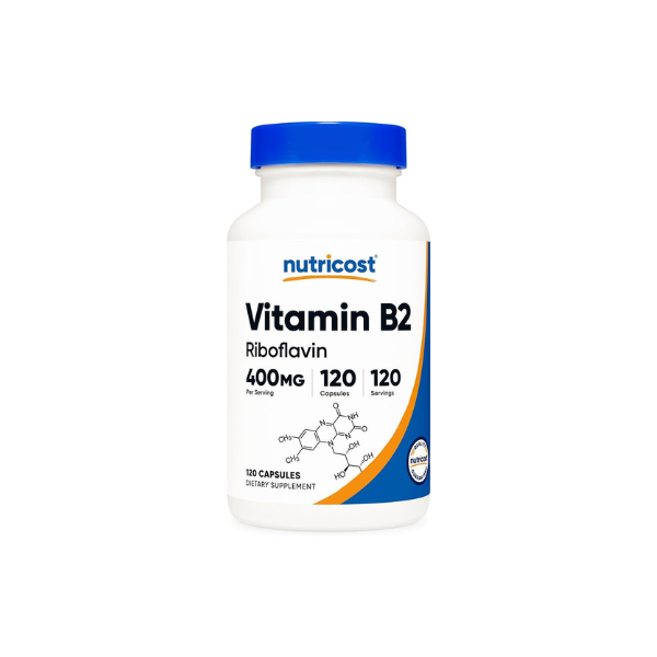 Nutricost Vitamin B2 (Riboflavin) 400mg, 120 Capsules, Gluten Free
