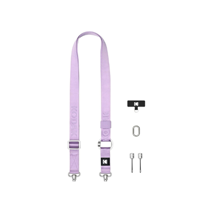 KODAK Multi-Purpose Camera Strap (Purple) - Quick-Detach System, Lightweight, Durable Metal Swivels, Multiple Usages, SLR Cameras, Compact Cameras, Smart Phones
