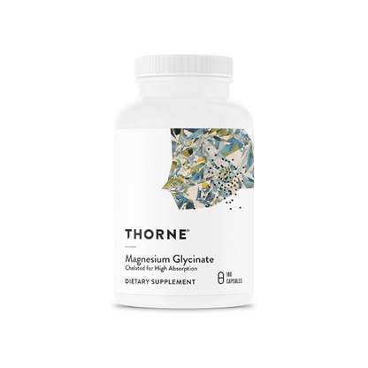 THORNE Magnesium Glycinate, Chelated Magnesium Supplement, 180 Capsules
