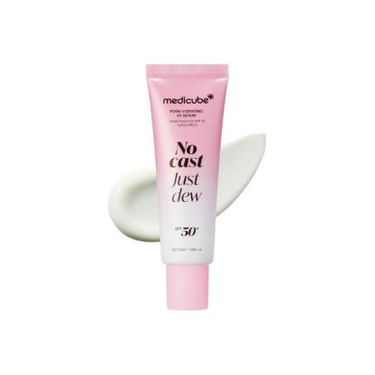 medicube Sunscreen No Cast Just Dew PDRN Hydrating UV Sun Serum, SPF 50