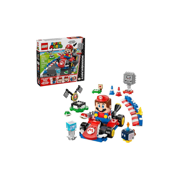 LEGO Super Mario: Mario Kart – Interactive Mario & Standard Kart Building Toy - Pretend Play Racing Playset for Boys & Girls, Ages 7+ - Kids Birthday Gift Idea - 72043