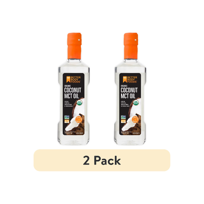 (2 pack) BetterBody Foods MCT Oil Concentrated MCTs from Organic Coconut Oil, 500ml