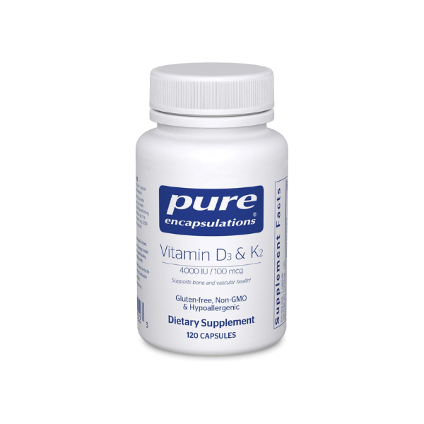 Pure Encapsulations Vitamin D3 & K2, 120 Capsules