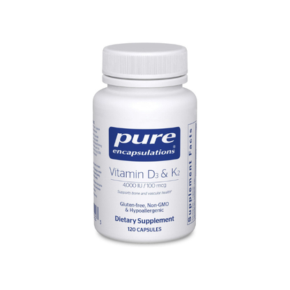 Pure Encapsulations Vitamin D3 & K2, 120 Capsules