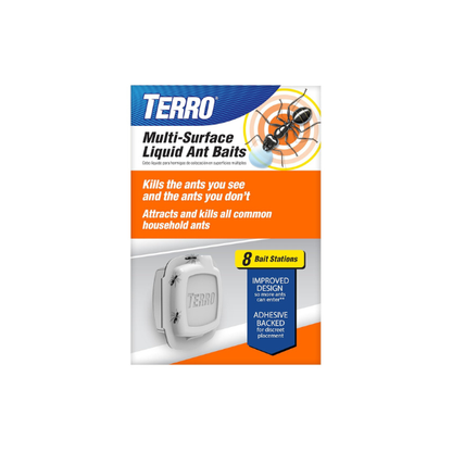 TERRO Multi-Surface Liquid Ant Baits, 8-Pack, Indoor Bait Stations for Home