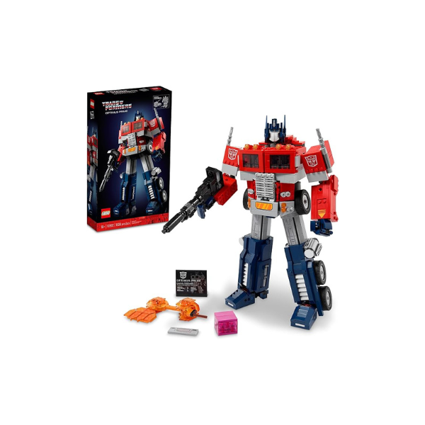 LEGO Icons Optimus Prime 10302 Transformers Figure Set, Collectible Transforming 2-in-1 Robot and Truck Model Building Kit for Adults, Perfect for Display or Play