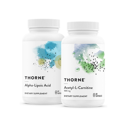 THORNE - Antioxidant Nerve Support Duo - Alpha-Lipoic Acid & Acetyl-L-Carnitine Bundle - 60 Servings