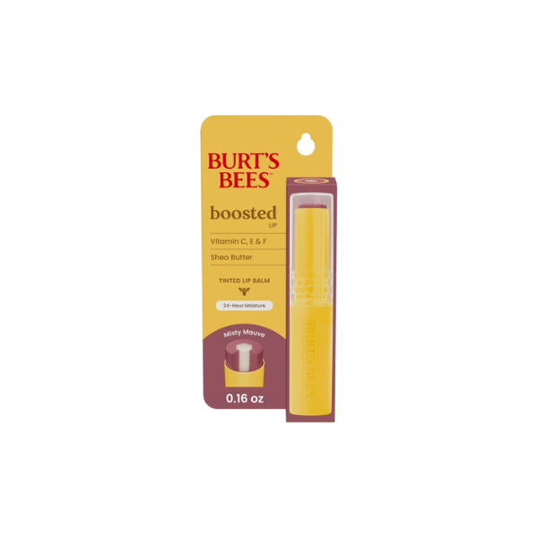 Burt's Bees Misty Mauve Tinted Boosted Lip Balm with Shea Butter, Misty Mauve, 0.16 oz.