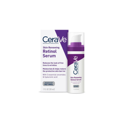CeraVe Skin Renewing Retinol Serum Anti-aging Face Serum for Wrinkles & Fine Lines 1 fl oz
