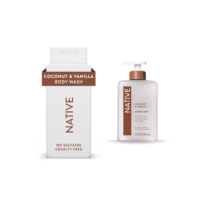Native Body Wash and Hand Soap Coconut & Vanilla
