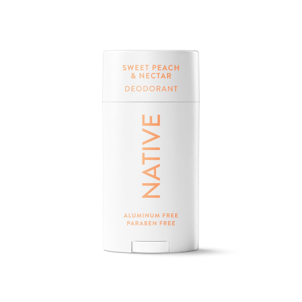 Native Deodorant for Women, Aluminum Free, Solid Deodorant Stick, Sweet Peach & Nectar, 2.65 oz
