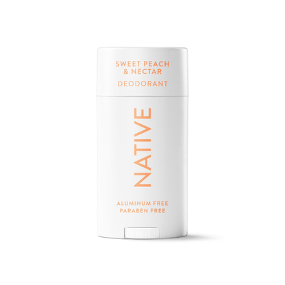 Native Deodorant for Women, Aluminum Free, Solid Deodorant Stick, Sweet Peach & Nectar, 2.65 oz