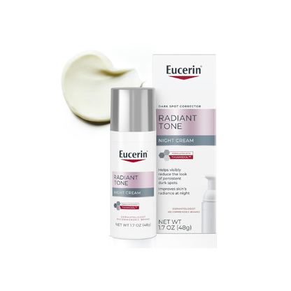 Eucerin Radiant Tone Night Cream Dark Spot Corrector with Thiamidol, 1.7 OZ