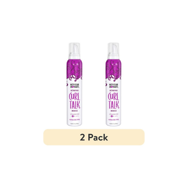 (2 pack) Not Your Mother's Curl Talk Curl Activating Hair Mousse for Lightweight Hold, 7 oz