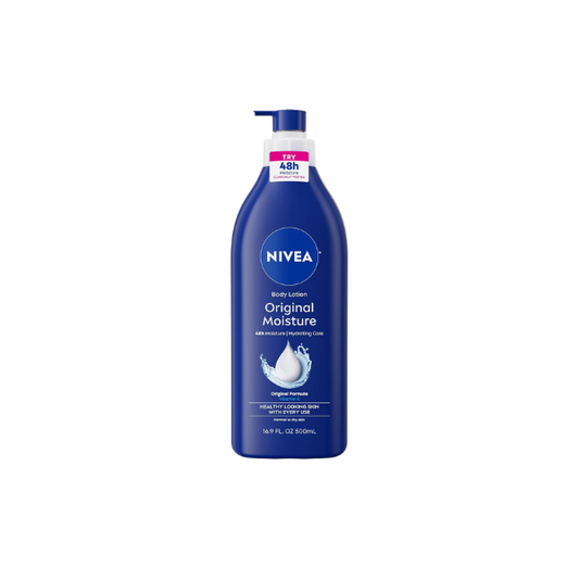 NIVEA Original Moisture Body Lotion with Vitamin E, 16.9 Fl Oz Pump Bottle