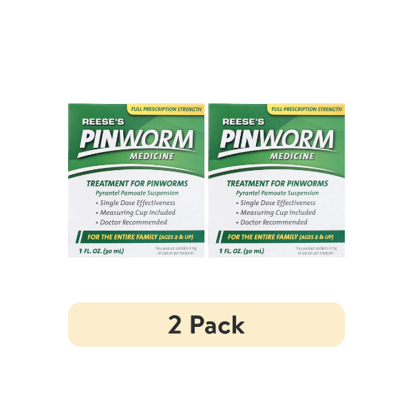 (2 pack) Reese's Pinworm Medicine, 1 fl oz.