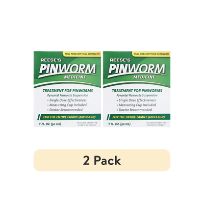 (2 pack) Reese's Pinworm Medicine, 1 fl oz.
