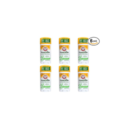 Arm & Hammer Essentials Natural Deodorant, Fresh, 2.5 Oz (Pack of 6)