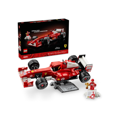 LEGO Icons Ferrari F2004 & Michael Schumacher Building Set for Adults, Ages 18+ - Ferrari F1 Bedroom, Home Office, Desk Decor - Gift Ideas for Men, Women & Fans - 11375