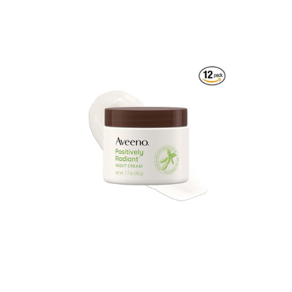 Aveeno Positively Radiant Night Cream Moisturizer, 1.7 Ounce (Pack of 12)