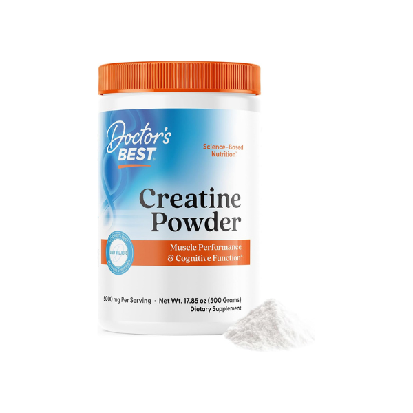 Doctor's Best Creatine Monohydrate Powder, for Women & Men, Vegan, 17.85 oz