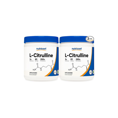 Nutricost Pure L-Citrulline (Base) Powder 250 Grams (Pack of 2)