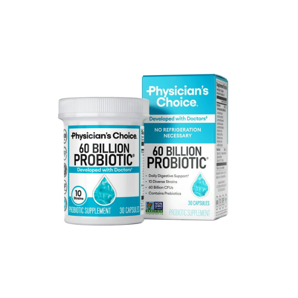 Physician’s Choice 60 Billion Probiotic for Women and Men, 30 Count, Digestive & Gut Health