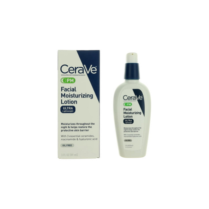 CeraVe PM Niacinamide & Hyaluronic Acid Facial Moisturizer for All Skin Types, 3 fl oz
