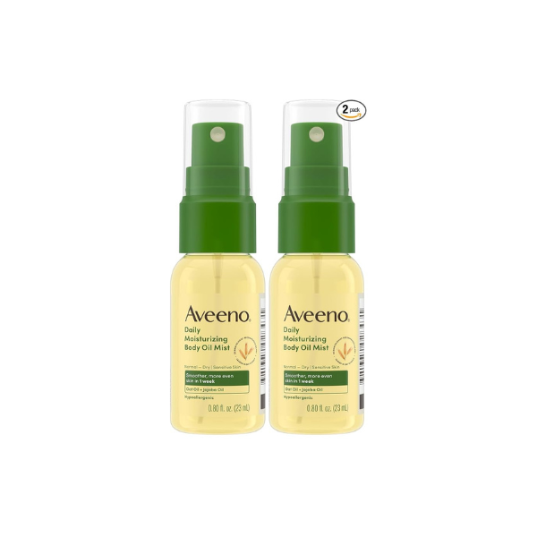 Aveeno Daily Moisturizing Body Oil Mist, Oat Oil & Jojoba Oil, 0.8 fl. oz (Pack of 2)